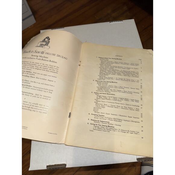 1964 SINGER Touch & Sew Deluxe Zig Zag Sewing Machine Instruction Book ROUGH - Picture 5 of 8